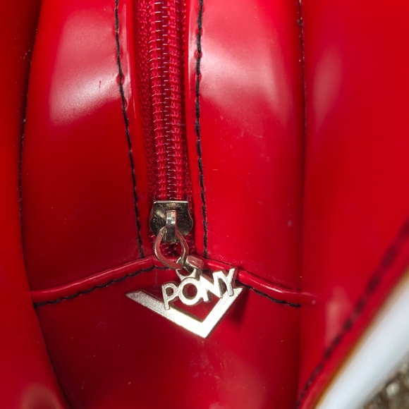 PONY Vintage Red Y2K Vinyl Mini Bag - Picture 9 of 11